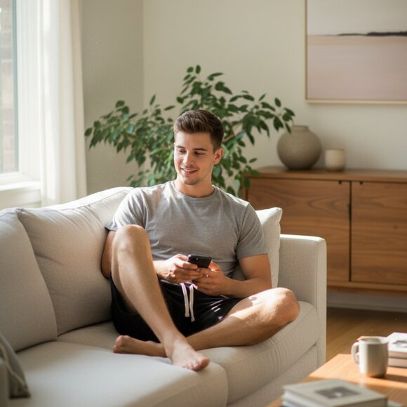 Divided by HM Men’s Sweat Shorts Black Elastic Waist Size M - Picture 7 of 7